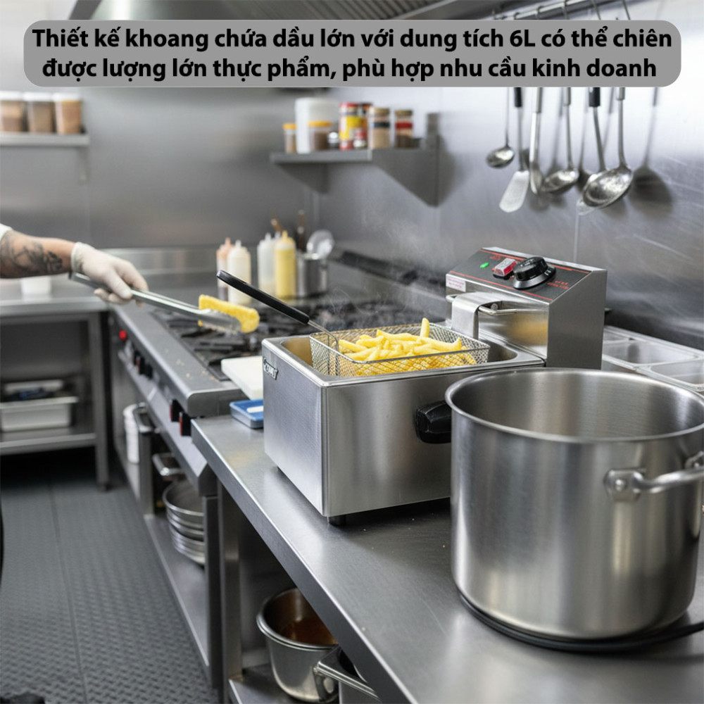 Bếp chiên nhúng đơn Eton ET-ZL1-6L - Hàng chính hãng