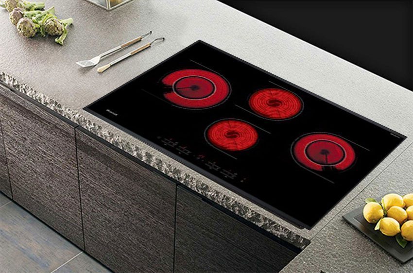 Thiết kế lắp âm hiện đại của bếp điện âm kính Brandt TV1082B