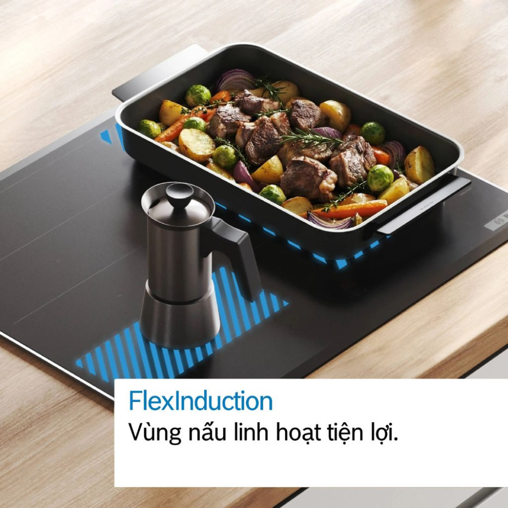 Bếp điện từ kết hợp hút mùi Bosch PXX890D51E - Series 8 - Hàng chính hãng