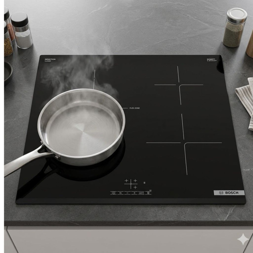 Bếp từ 3 vùng nấu Bosch 60cm Serie 4 HMH.PUJ63KBB5E - Hàng chính hãng