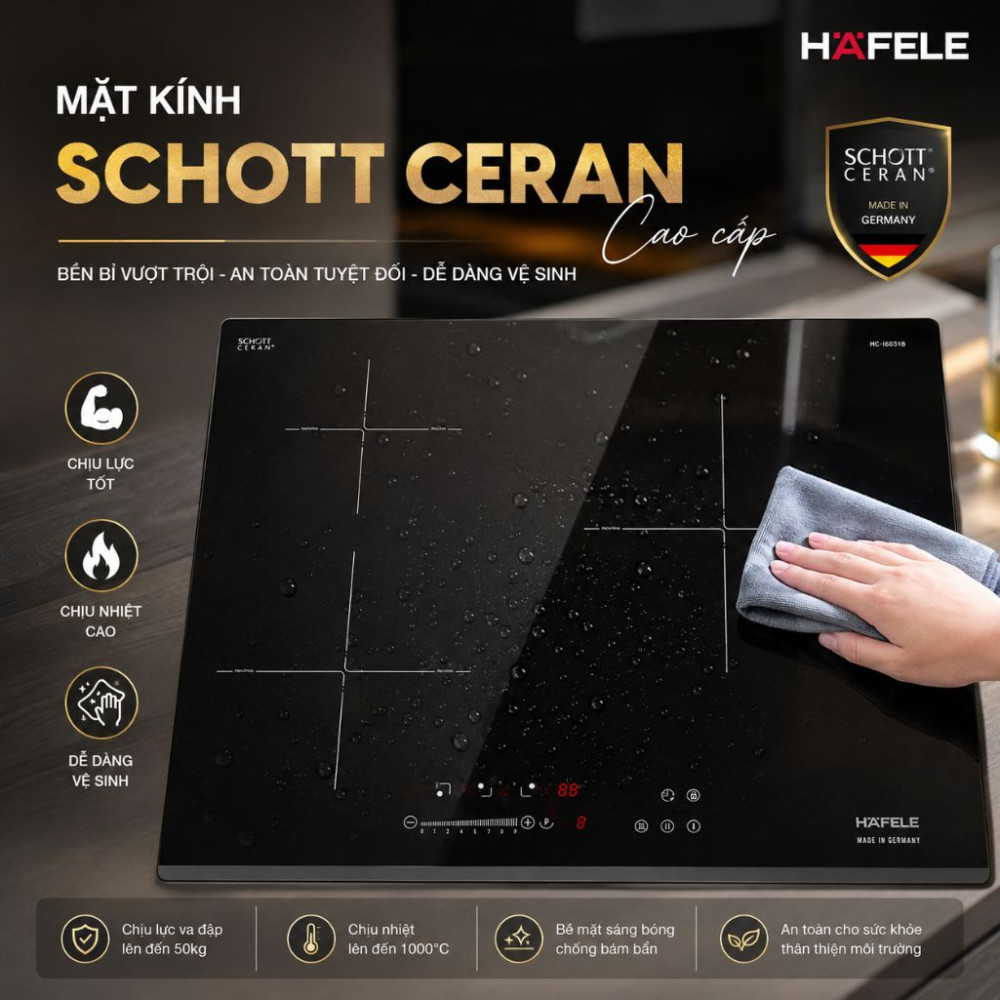 Bếp điện từ 3 vùng nấu Hafele HC-I6035B - Hàng chính hãng