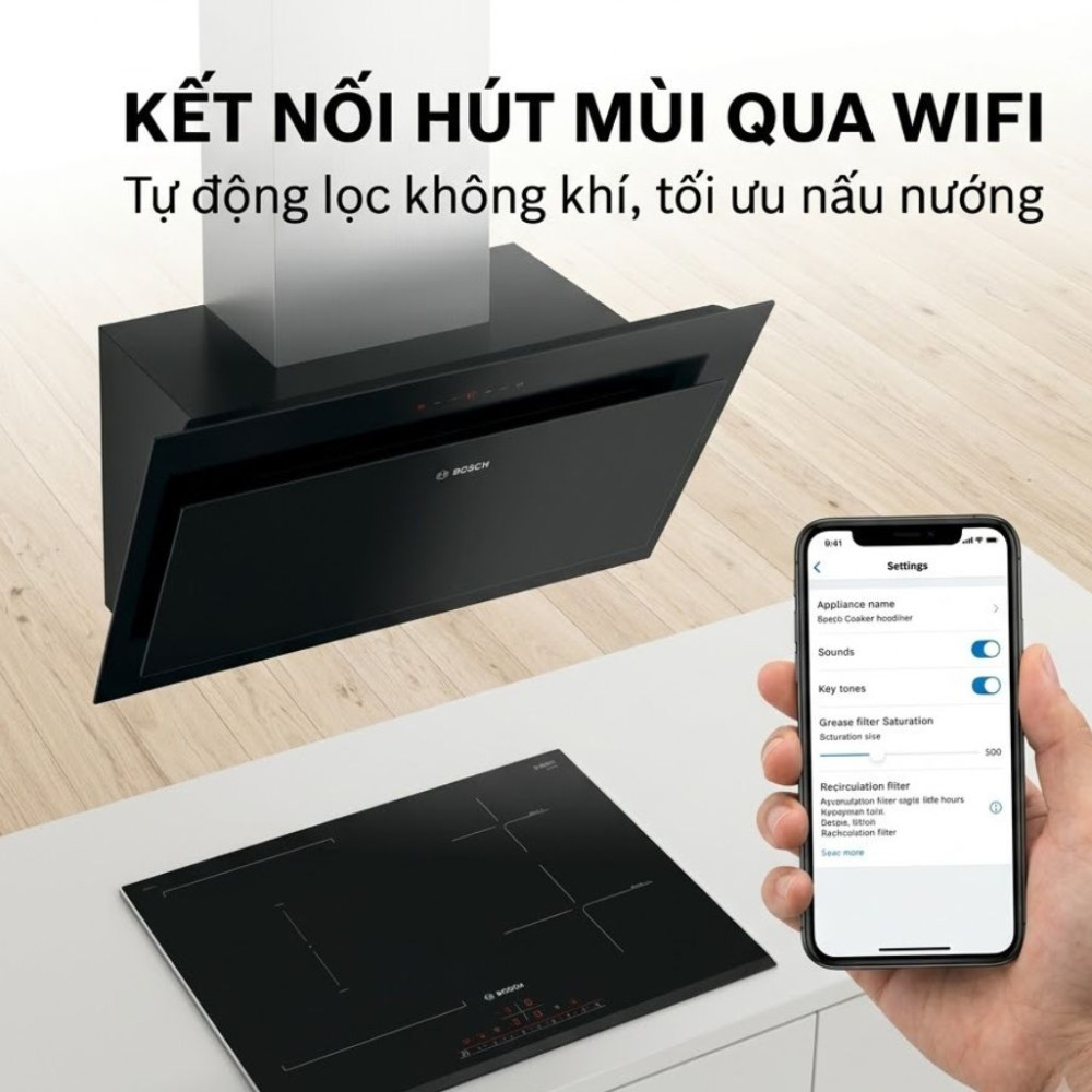 Bếp điện từ 4 vùng nấu Bosch PVQ61RHB1E - Hàng chính hãng