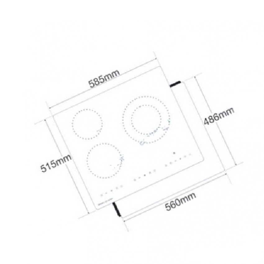 Kích thước của bếp điện từ Canzy CZ-3GH