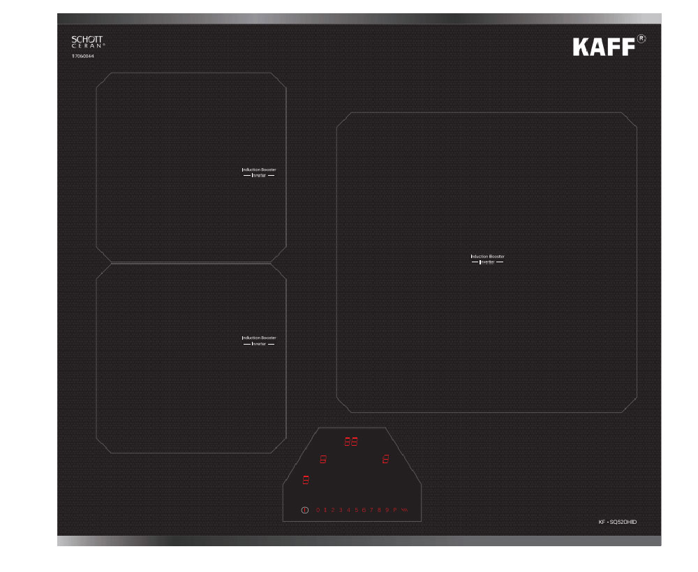 Bếp điện từ âm kính Kaff KF-SQ520HID - Hàng chính hãng