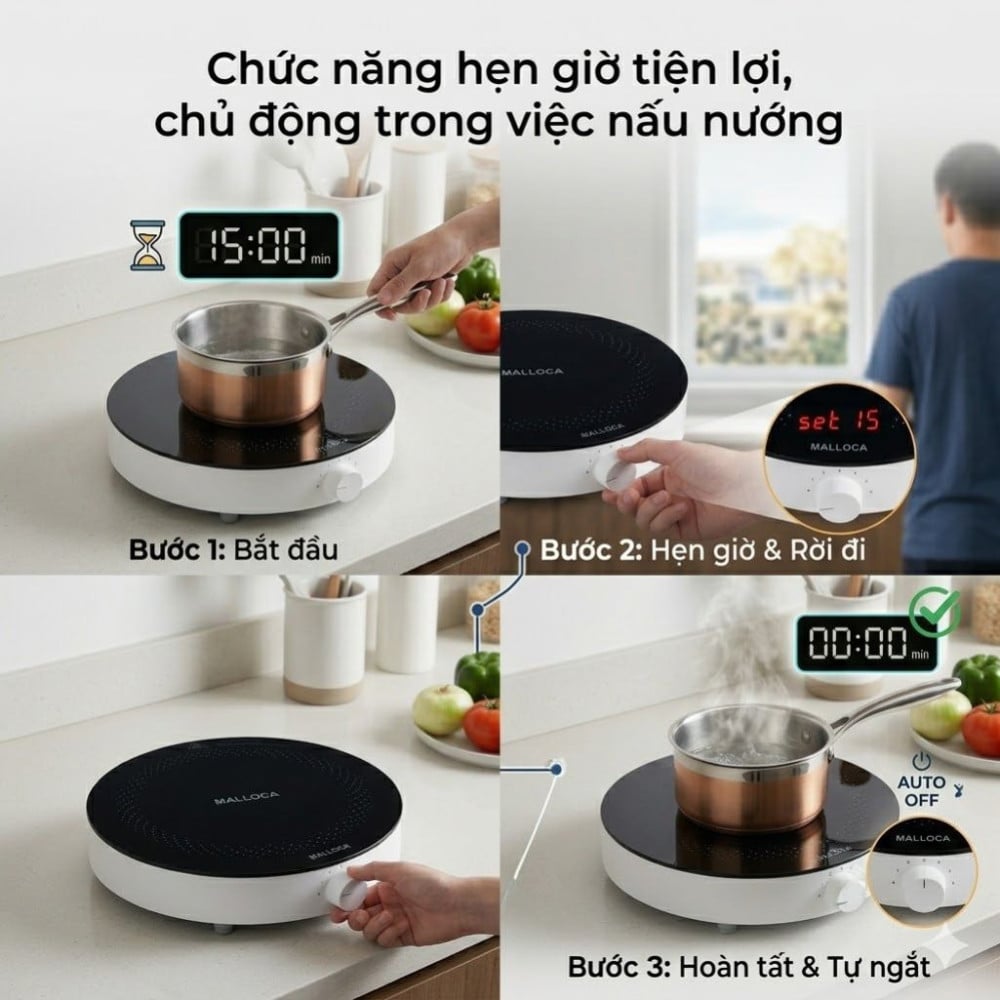 Bếp điện từ để bàn Malloca MCT26 - Hàng chính hãng