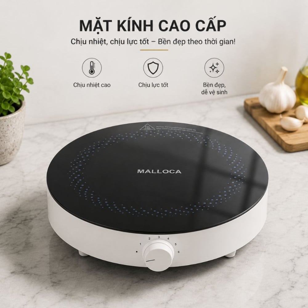 Bếp điện từ để bàn Malloca MCT26 - Hàng chính hãng