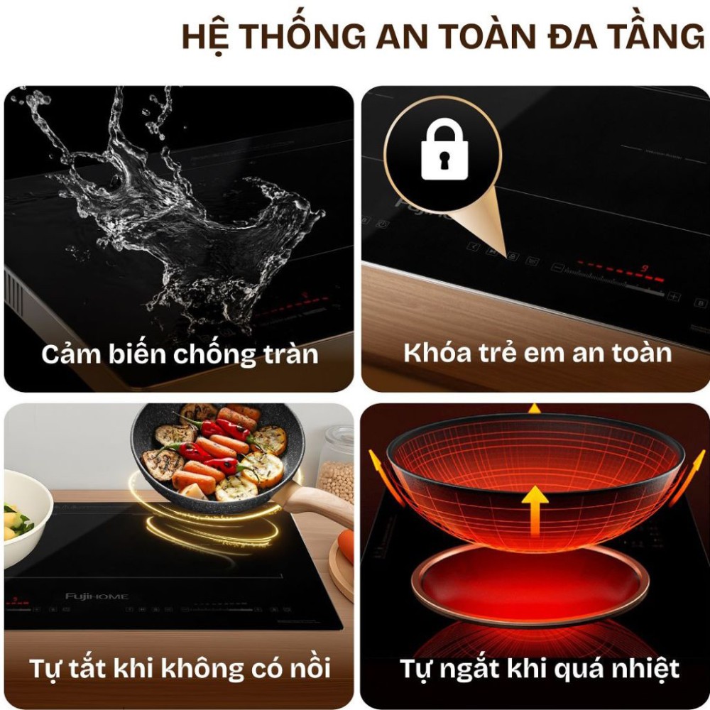 Bếp điện từ đôi Fujihome IC2622 - Hàng chính hãng