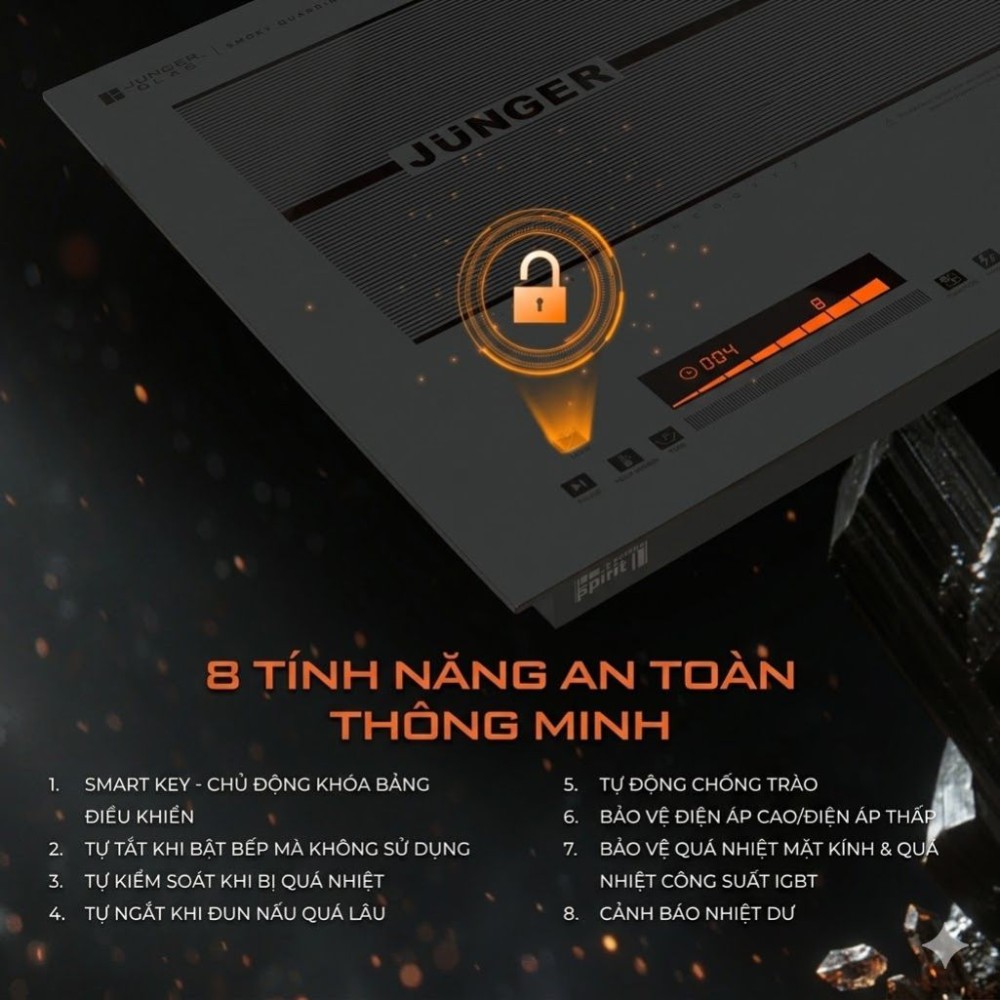 Bếp điện từ đôi Junger CEJ-222 - Hàng chính hãng