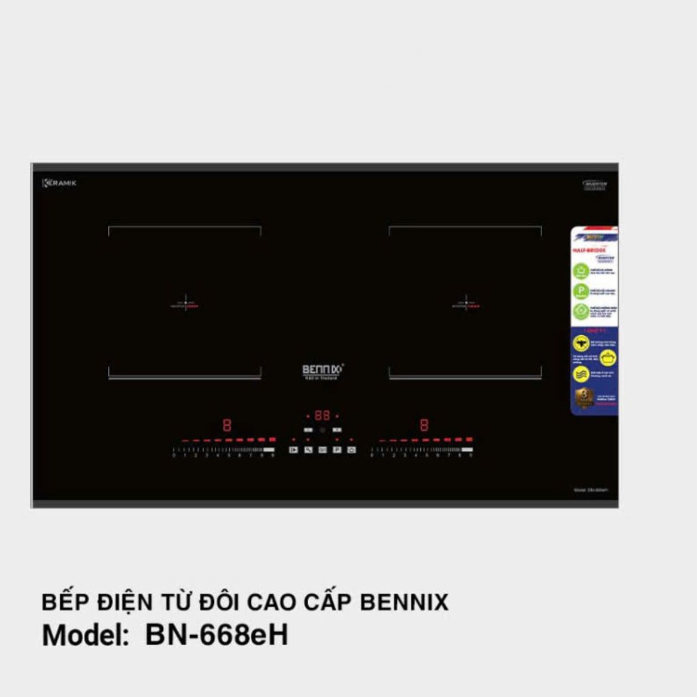 Bếp điện từ đôi Bennix BN-668EH - Hàng chính hãng