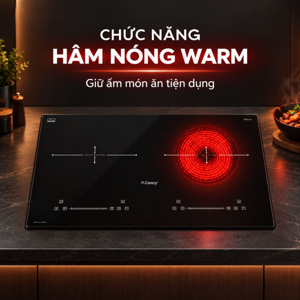 Bếp đôi hồng ngoại điện từ Canzy CZ-B6886TEC - Hàng chính hãng