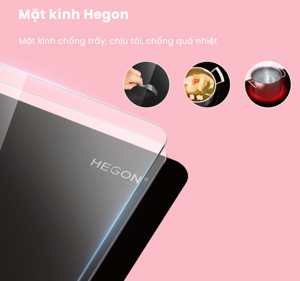 Mặt kính Hegon nguyên khối chịu nhiệt đến 1000 độ C, chịu lực đến 150kg
