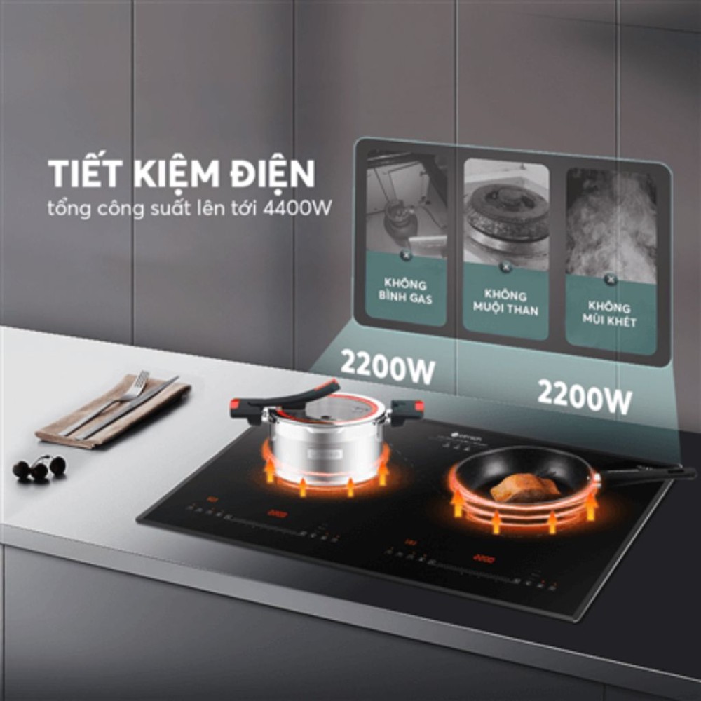 Bếp điện từ đôi Elmich ICE-3495OL - Hàng chính hãng