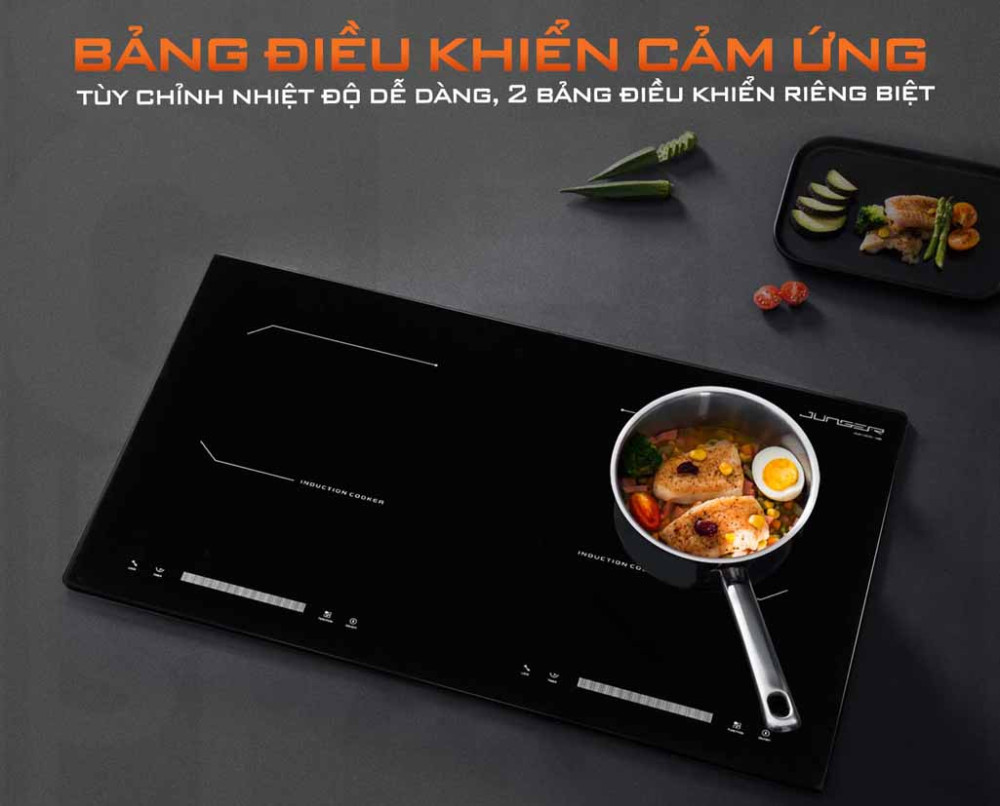Bảng điều khiển cảm ứng trượt nhạy bén, dễ sử dụng.