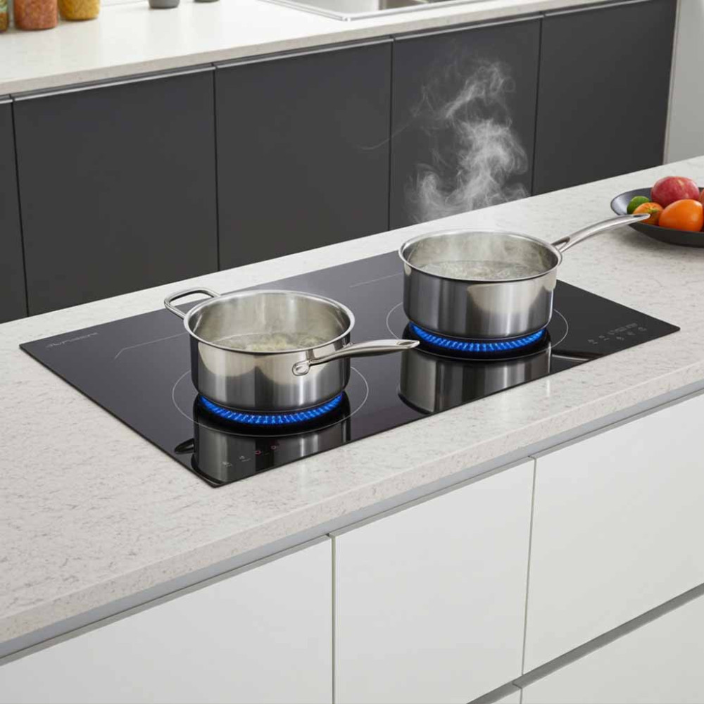 2 bếp với công suất 4000W, đảm bảo nấu ăn nhanh chóng