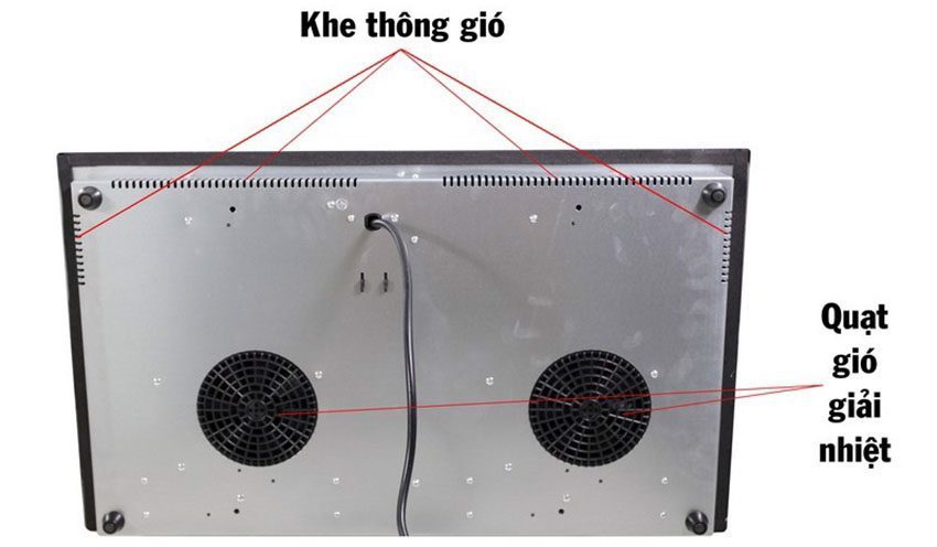hệ thống tản nhiệt của Bếp điện từ đôi Kachi MK75