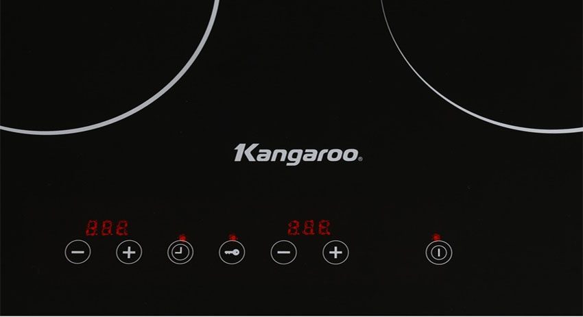 Bảng điều khiển của bếp điện từ đôi Kangaroo KG498N