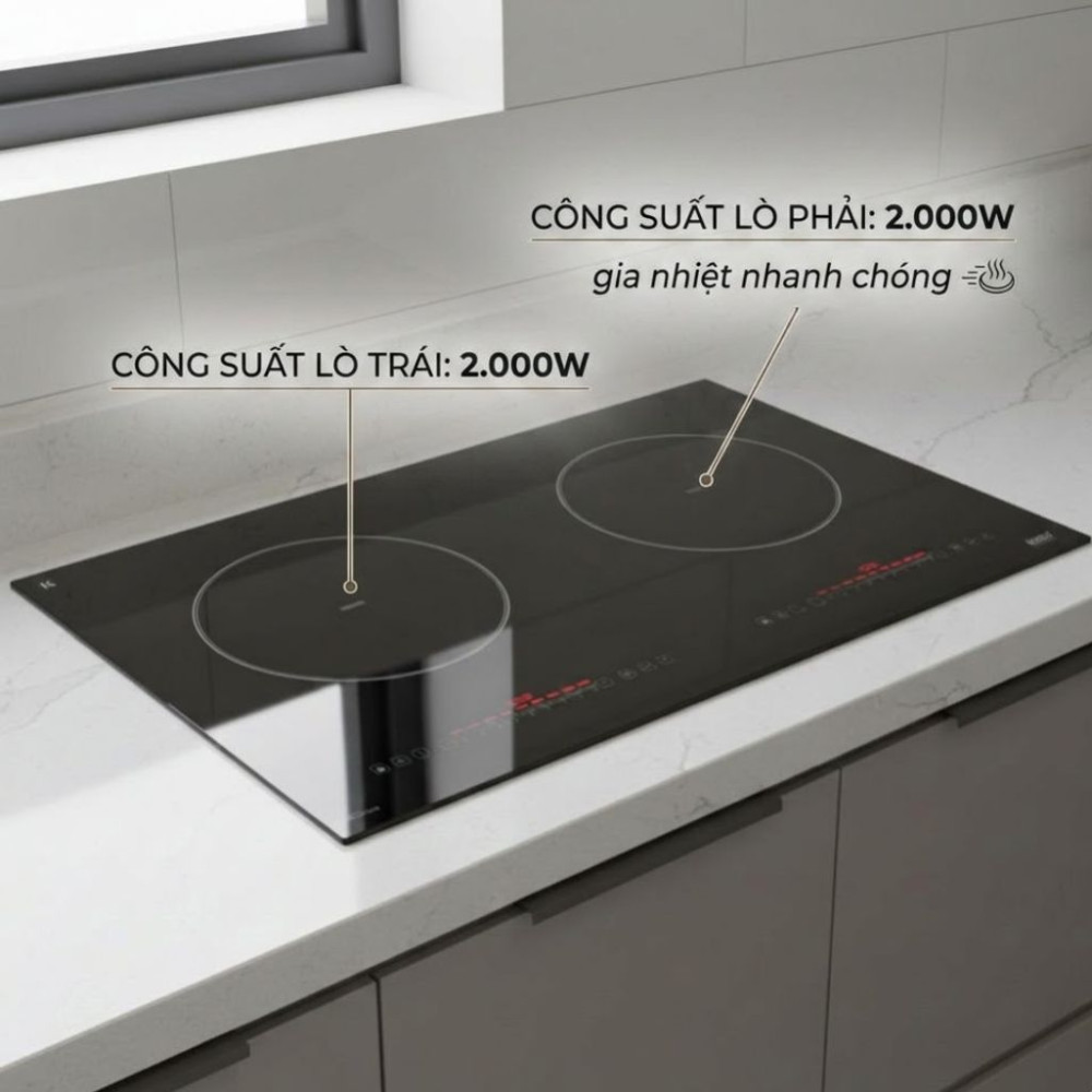 Bếp điện từ đôi Lorca TA 1825 PLUS - Hàng chính hãng