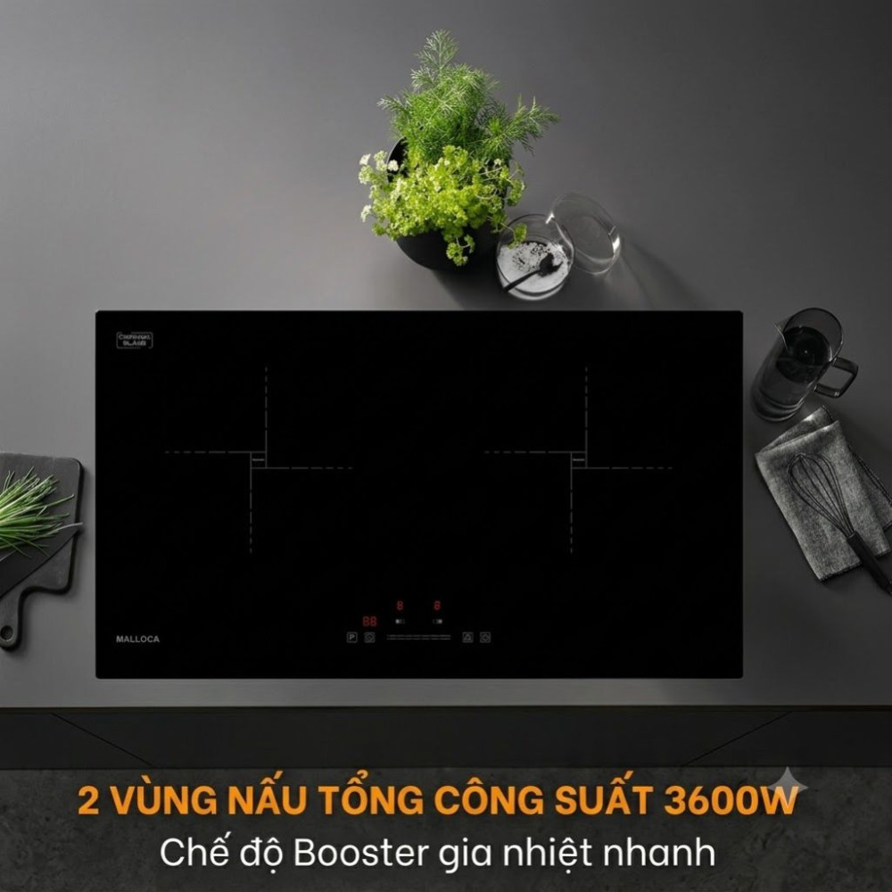 Bếp điện từ đôi Malloca MIH 732 ECO - Hàng chính hãng