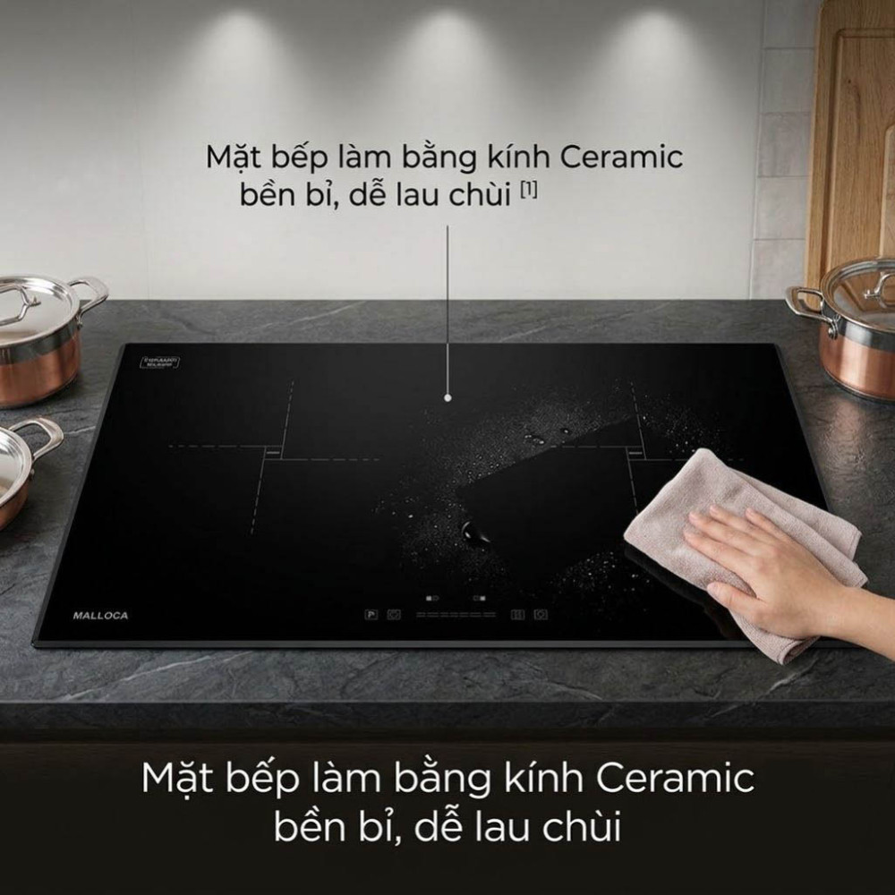 Bếp điện từ đôi Malloca MIH 732 ECO - Hàng chính hãng