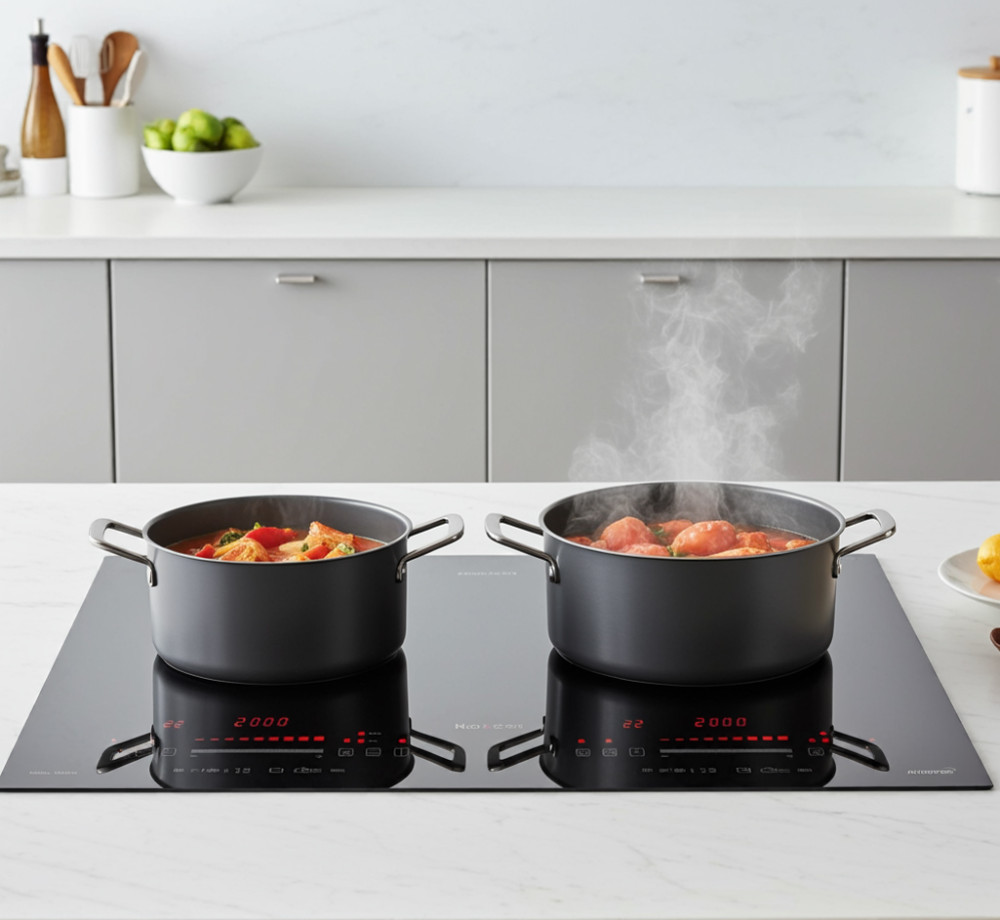 Thiết kế 2 bếp nấu với công suất lên đến 4.000W, nấu ăn nhanh chóng