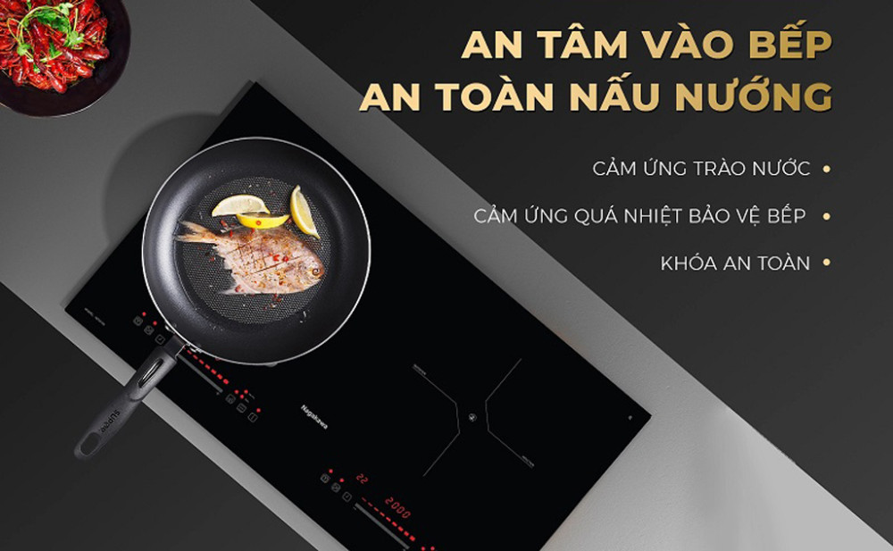 Bếp được trang bị nhiều tính năng an toàn