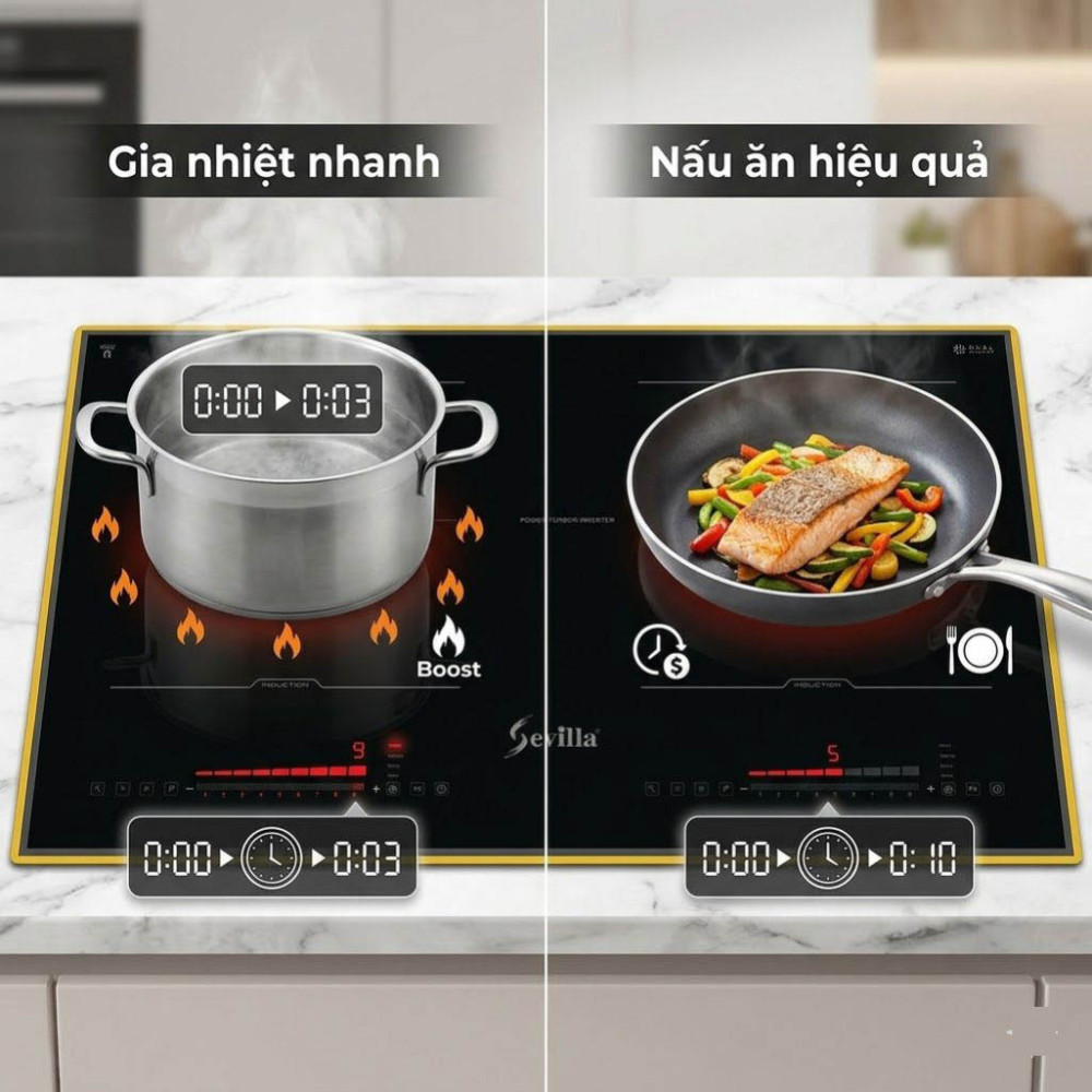 Bếp điện từ đôi Sevilla SV-TY680 - Hàng chính hãng