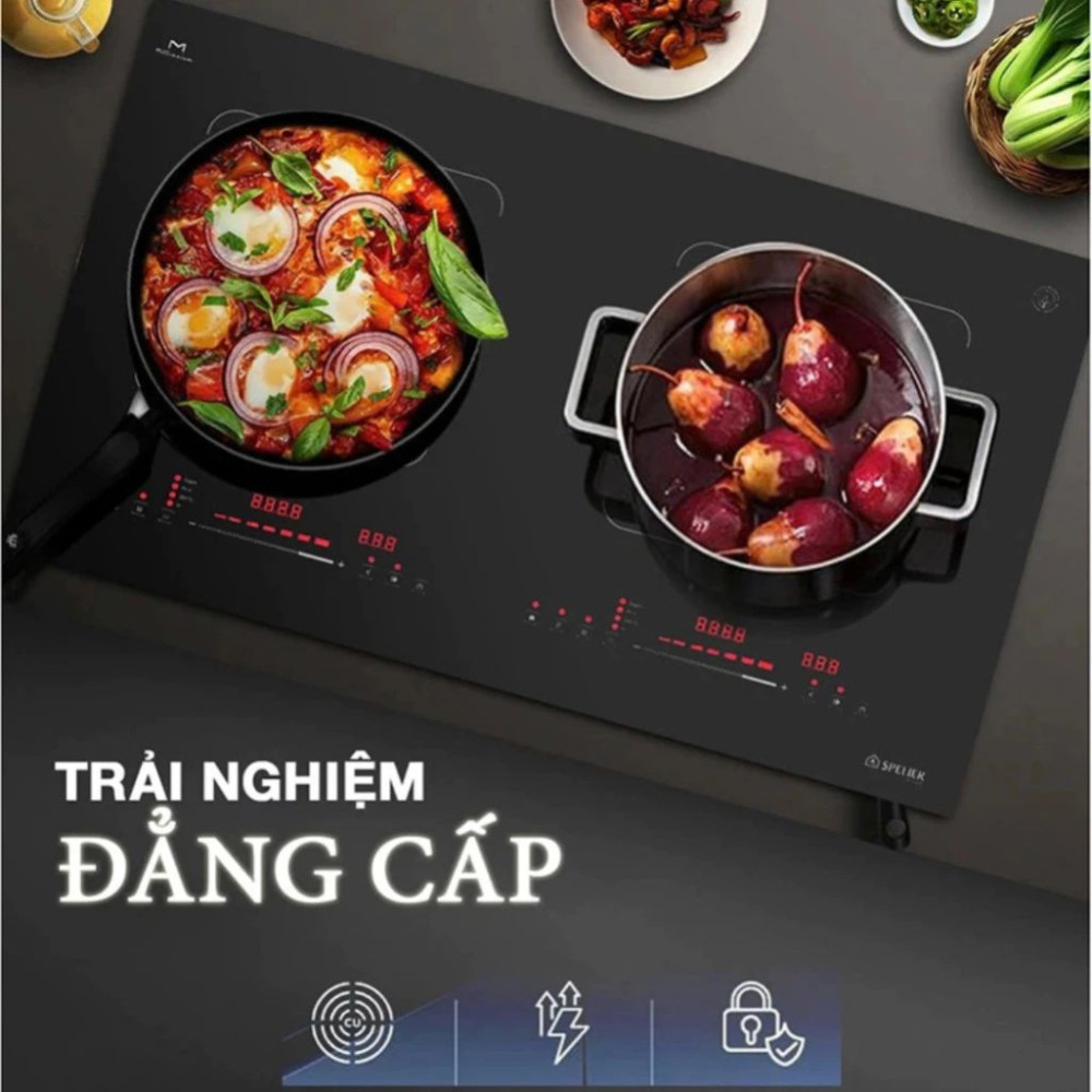 Bếp điện từ đôi Spelier SMA-610S - Hàng chính hãng