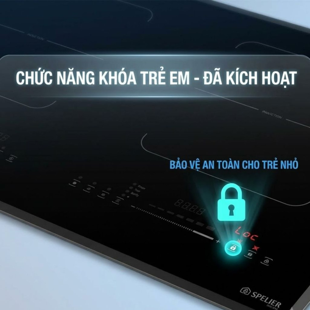 Bếp điện từ đôi Spelier SMA-610S - Hàng chính hãng