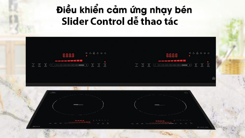 Bảng điều khiển của Bếp điện từ đôi Spelier STL-220C