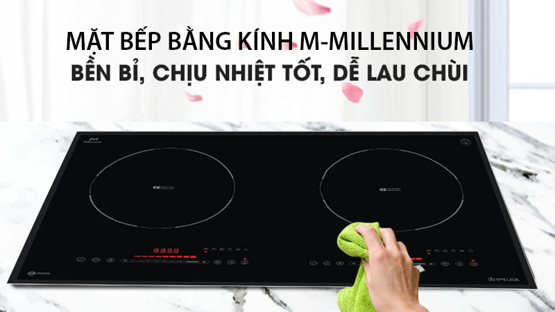 Mặt kính của Bếp điện từ đôi Spelier STL-230C