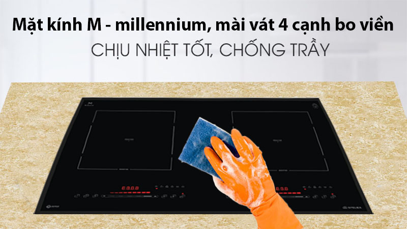 Mặt kính của Bếp điện từ đôi Spelier STL-240C