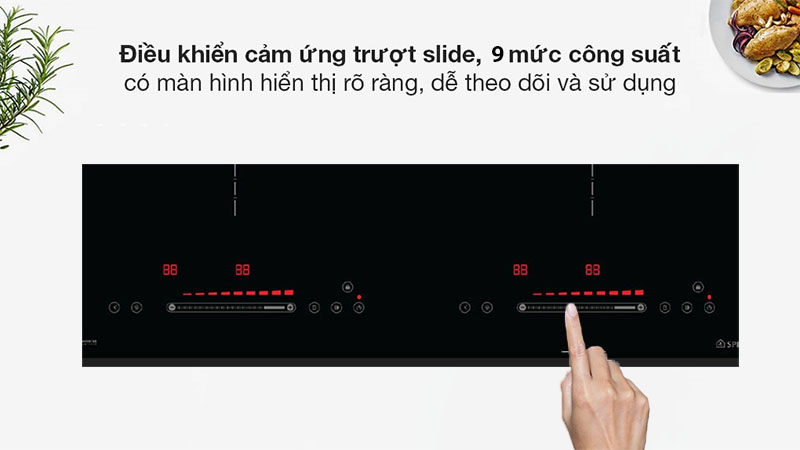 Bảng điều khiển của Bếp điện từ đôi Spelier STL-530S