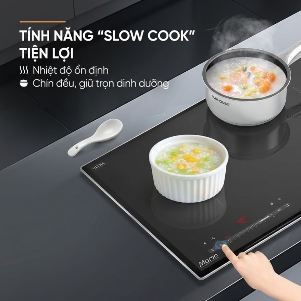 Bếp điện từ đôi Sunhouse Mama MMB82252-M - Hàng chính hãng