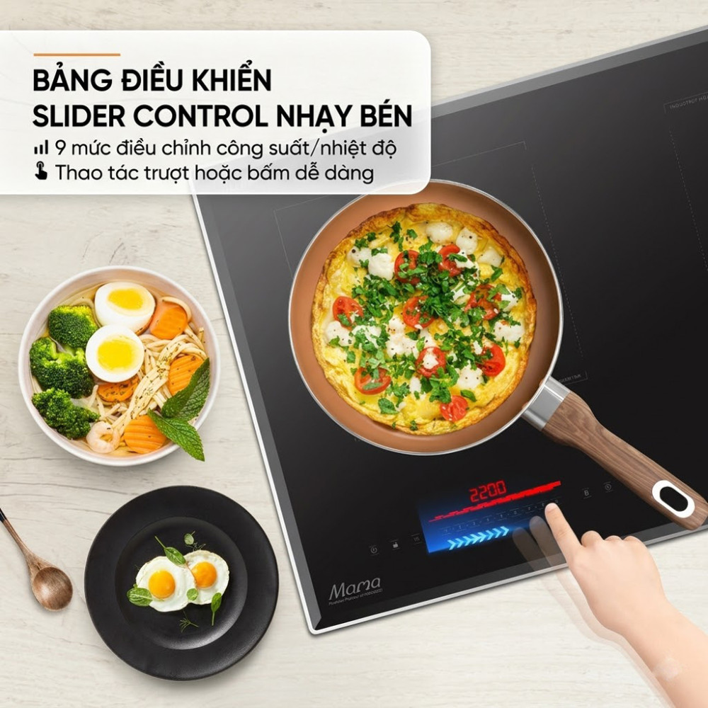 Bếp điện từ đôi Sunhouse Mama MMB82968-T - Hàng chính hãng