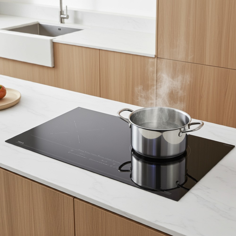 Bếp được trang bị nhiều tiện ích thông minh, hỗ trợ nấu nướng chuyên nghiệp