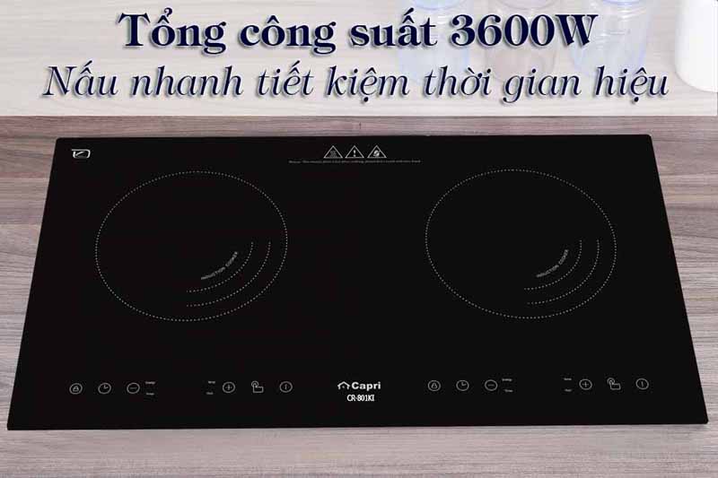 Công suất mạnh mẽ, nấu thức ăn nhanh chín, tiết kiệm điện năng