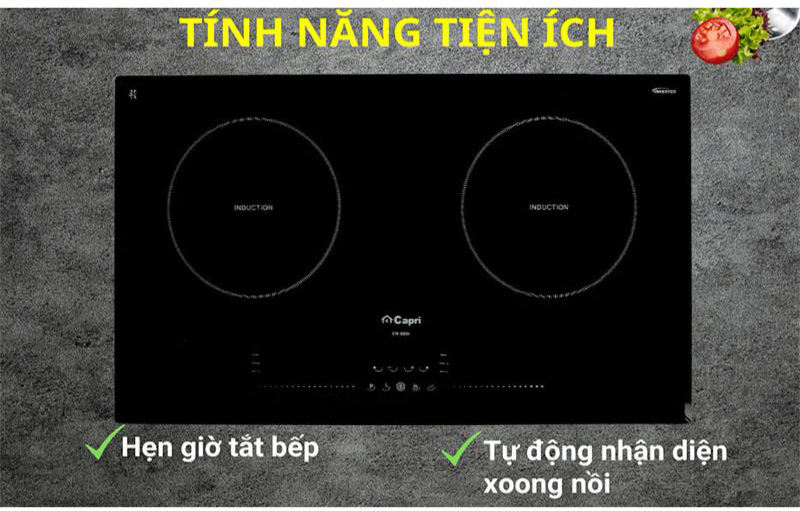 Bếp được trang bị nhiều tính năng thông minh