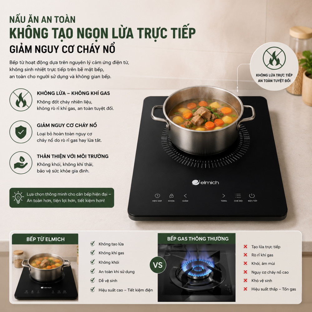 Bếp từ đơn Elmich ICE9302 - Hàng chính hãng