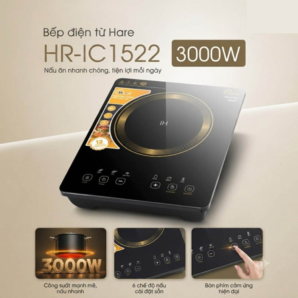 Bếp điện từ đơn Hare HR-IC1522 - Hàng chính hãng