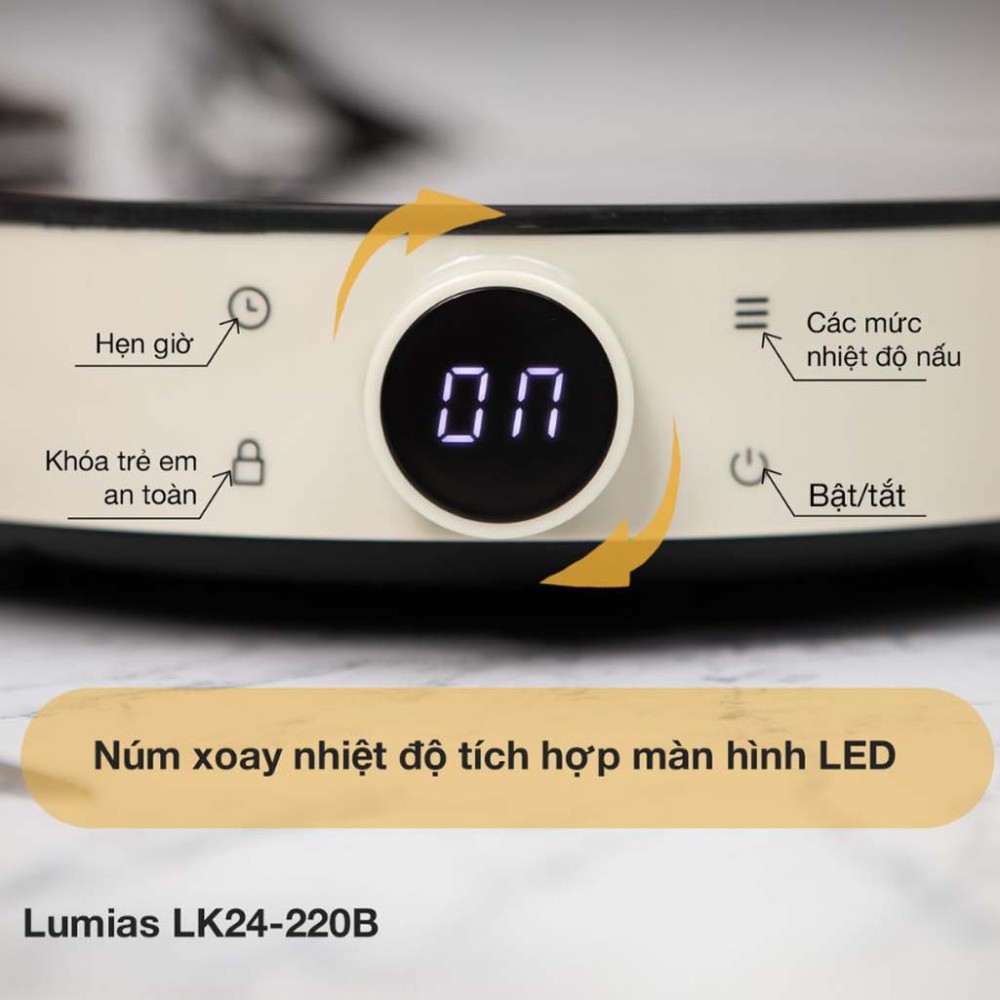 Bếp điện từ đơn Lumias LK24-220B - Hàng chính hãng