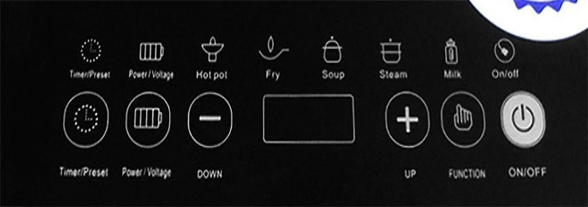 Bảng điều khiển của bếp điện từ đơn Panworld PW-863
