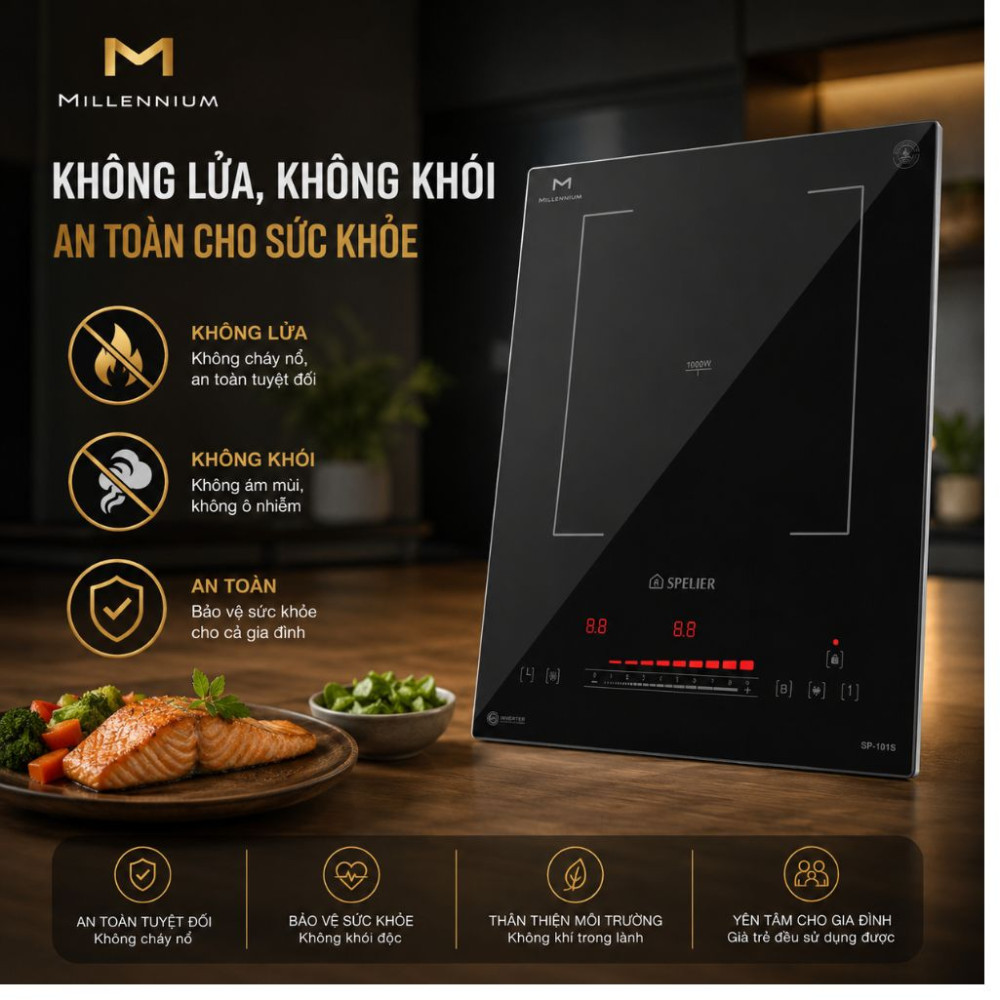 Bếp điện từ đơn Spelier SP 101S - Hàng chính hãng