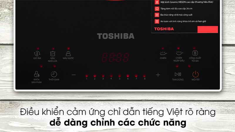 Bảng điều khiển của Bếp điện từ đơn Toshiba IC-20S1PV