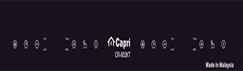 Bảng điều khiển của Bếp đôi điện từ hồng ngoại Capri CR-802KT