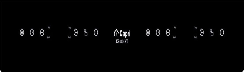 Bảng điều khiển của Bếp điện từ kết hợp hồng ngoại Capri CR-804HI