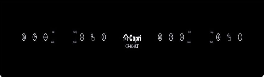 Bảng điều khiển của Bếp hồng ngoại kết hợp từ Capri CR-807KT