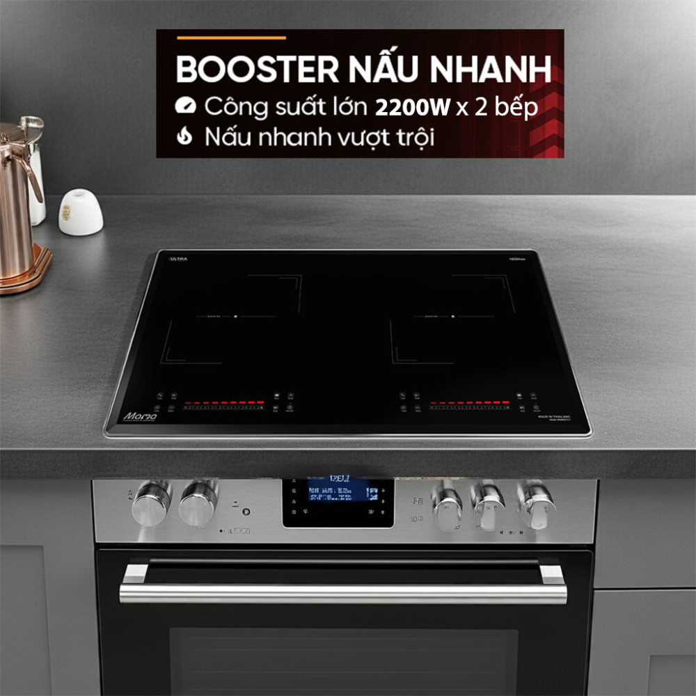 Bếp đôi điện từ Sunhouse Mama MMB82272-T công suất mạnh mẽ đun nấu nhanh chóng