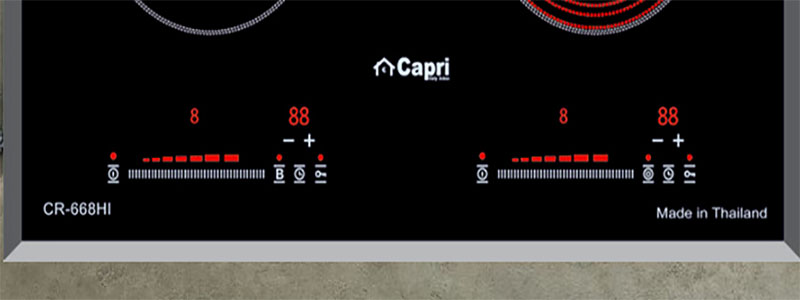 Bảng điều khiển của Bếp đôi điện từ hồng ngoại Capri CR-668HI