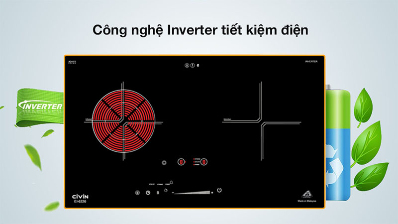 Công nghệ Inverter của Bếp đôi điện từ hồng ngoại Civin CV-655/EI-6226