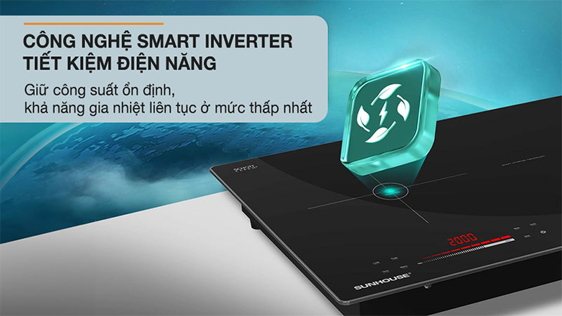 Công nghệ Invrter của Bếp đôi điện từ hồng ngoại Inverter Sunhouse SHB82011-MMD